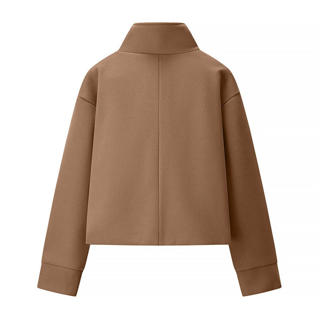 Женская куртка из искусственной замши на пуговицах, оверсайз, со сборкой по подолу, короткой длины, повседневная винтажная верхняя одежда с карманами