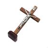 Божественный деревянный крест-распятие скульптура Иисуса - Красивое настольное украшение для духовных молитв
