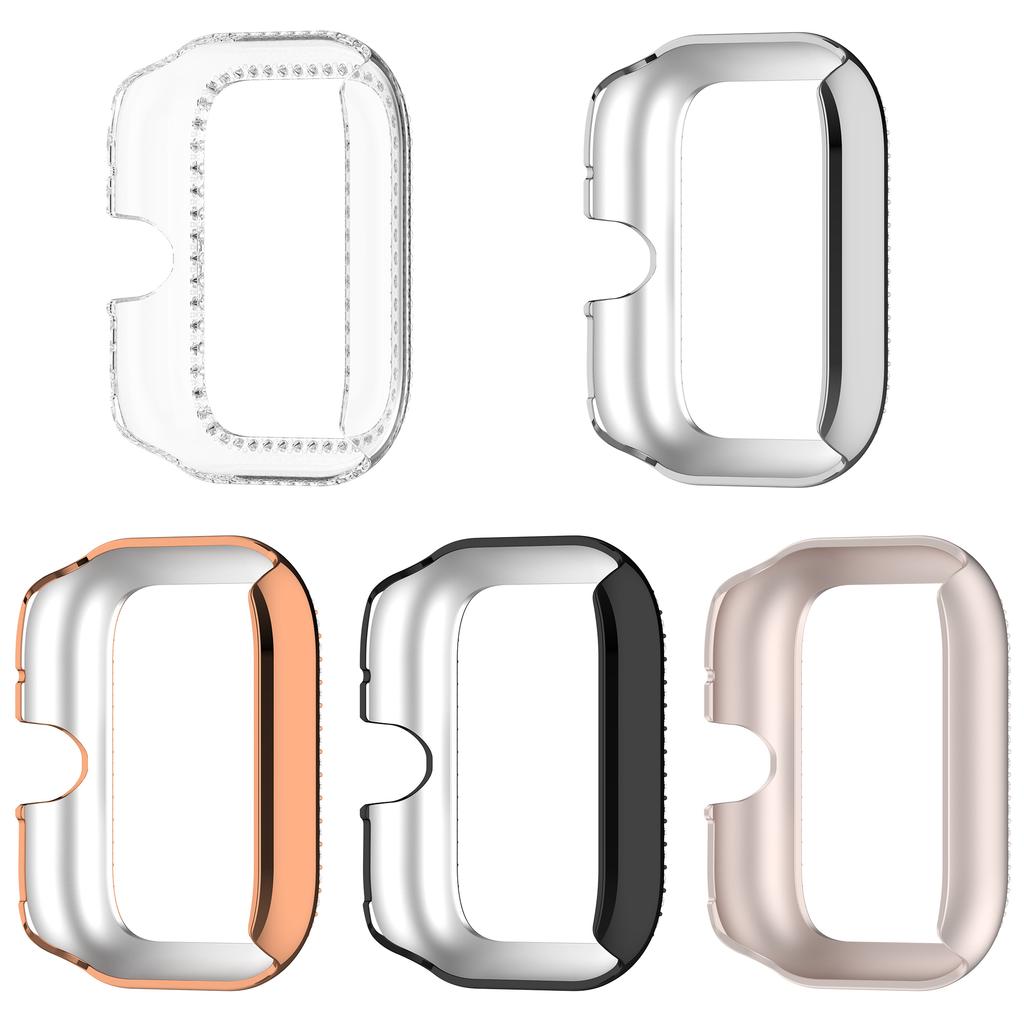 For vivo Watch GT/iQOO Watch GT Clear Watch Case Rhinestone Decorative Hollow Design PC Watch Cover