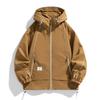 Осень и зима Ins Hong Kong Style Hooded Jacket Men's Loose Large Size Fat Coat Men's Waterproof Casual Top