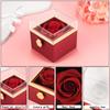 Вращающаяся розовая подарочная коробка для украшений, подставка для колец, подставка для украшений, коробки для предложения, свадьба