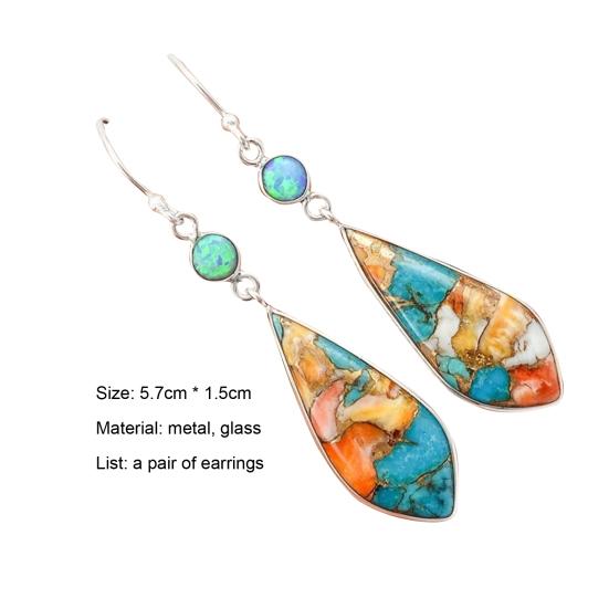 1 пара глянцевых женских висячих сережек в стиле ретро, модные серьги-капли для