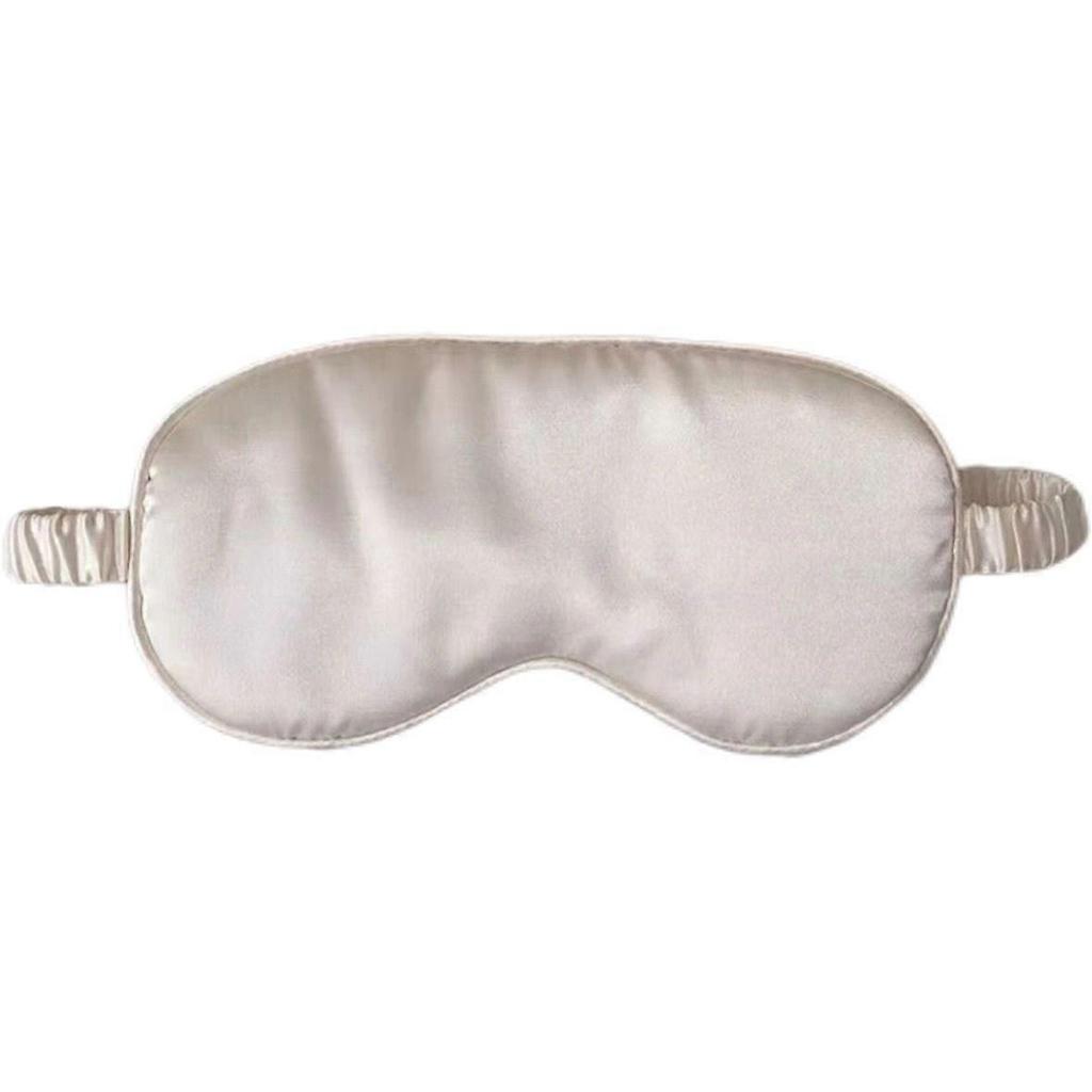 1 Pack Sleep Mask, Silk Eye Mask with Elastic Strap, Blindfold, Soft Silk Sleeping Mask for Girls, Women, Men (White) White