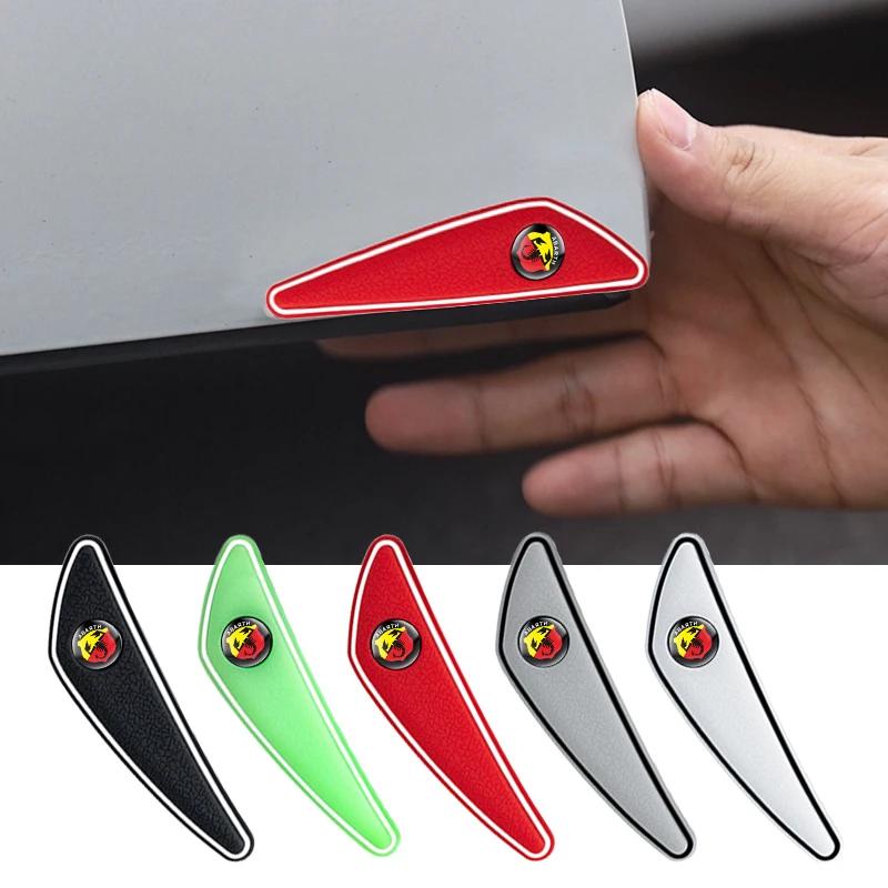 HIBWO1 4Pcs Car Styling Door Side Edge Anti-collision Bumper Strip Sticker For Fiat Abarth 595 Abarth 500 Abarth 124 Spider Accessories