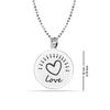 Ювелирное изделие из стерлингового серебра S925, удлинитель, ожерелье с гравированной подвеской 'Любовь' для женщин и девушек