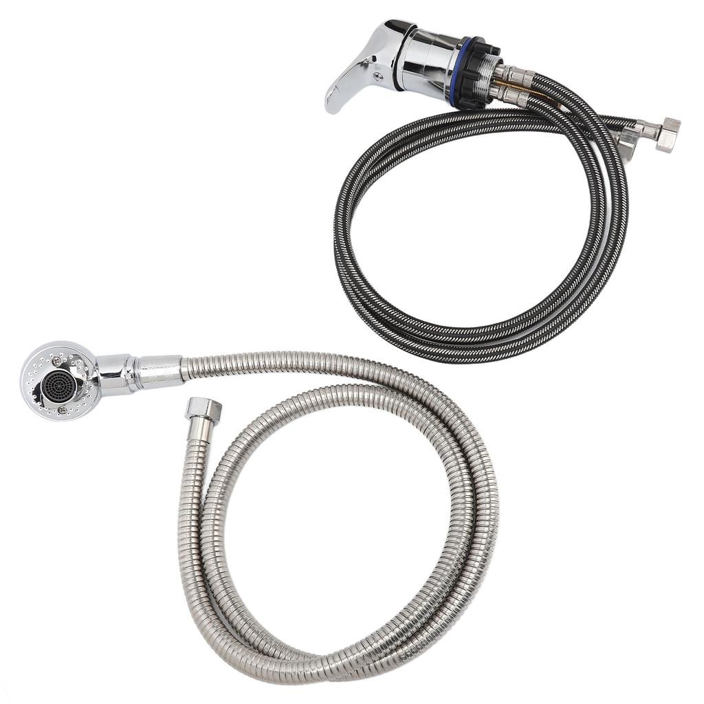 Shampoo Bowl Faucet 70cm Pipe 120cm Soft Hose Pressurized Shampoo Bed Sprayer Kit for Hair Salon