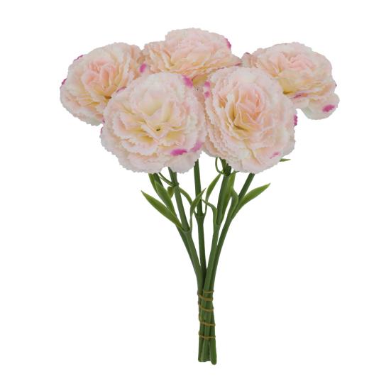 5 Pcs Artificial Faux Silk Carnation Picks 11.4" Fake Carnation Flowers with Stem for Wedding Home Table Centerpieces Floral Arrangement Decor