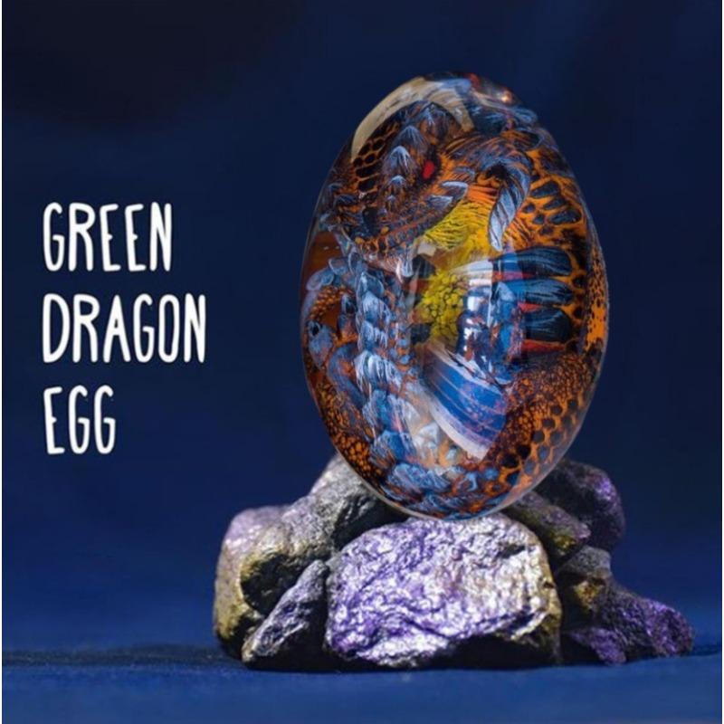 Crystal Transparent Resin Statue Dragon Egg  Dinosaur Egg Souvenir Resin Craft Luminous Handmade Dragon Eggs Home Decor Gift