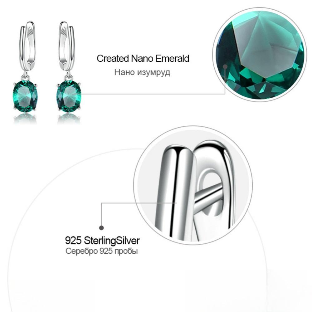 Овальные зеленые небесно-голубые кубические циркониевые серьги-подвески из серебра 925 пробы серьги-подвески для женщин