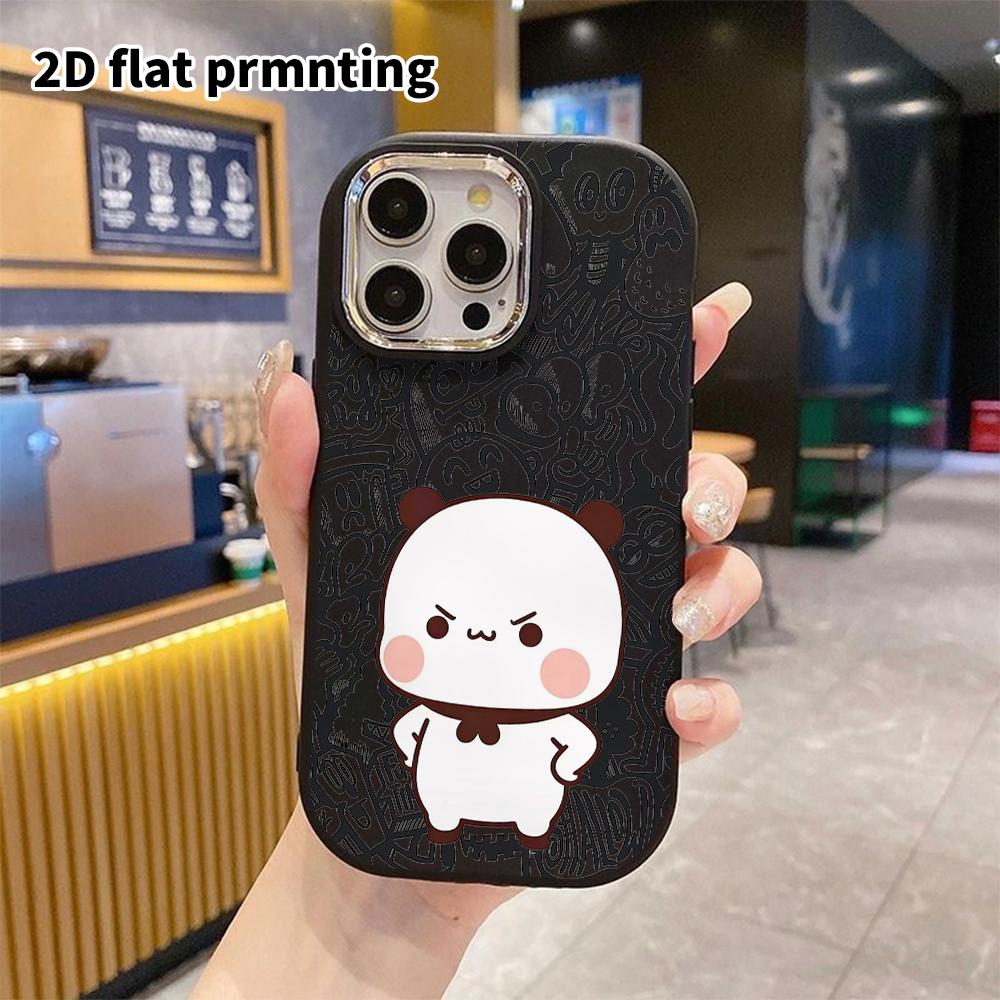 Phone Case: 2D flat design suitable for iPhone 18 17 16 15 14 13 Pro protective case, couple style, cute angry, Christmas and Halloween gift
