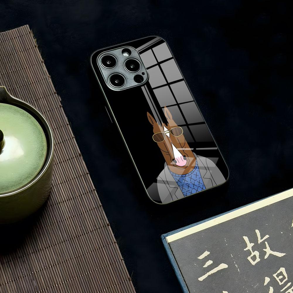 Мультяшный чехол для телефона B-boJack Horseman для iPhone 16 15 13 12 14 11 Pro Max Mini X Xr Xs 8 7 Puls 6 Стекло Прозрачный Роскошный Coqu