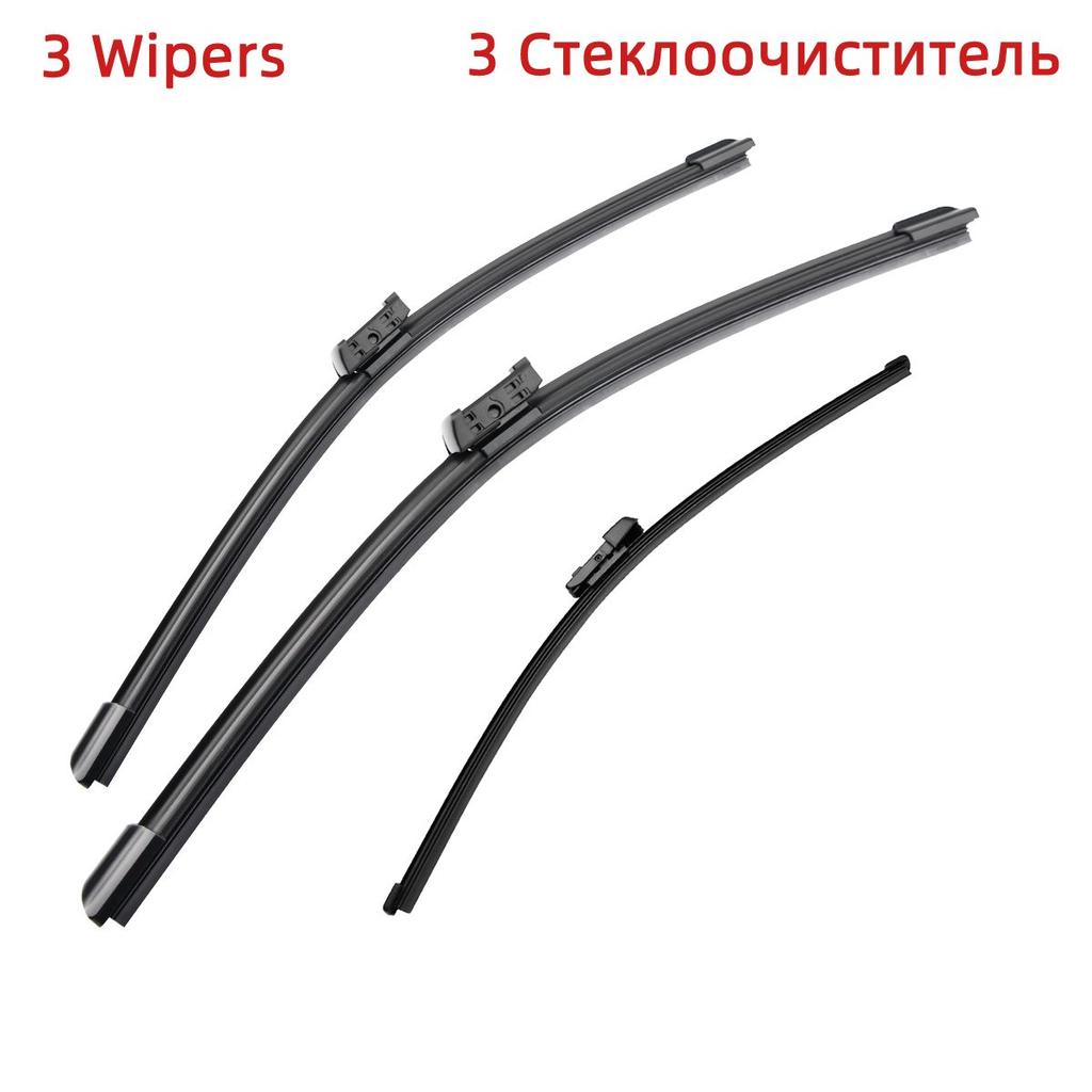 3 шт. щетки стеклоочистителя для SKODA Rapid 2012-2020 24 "16" 16 "подходят для переднего лобового стекла, оконные щетки, резак, аксессуары