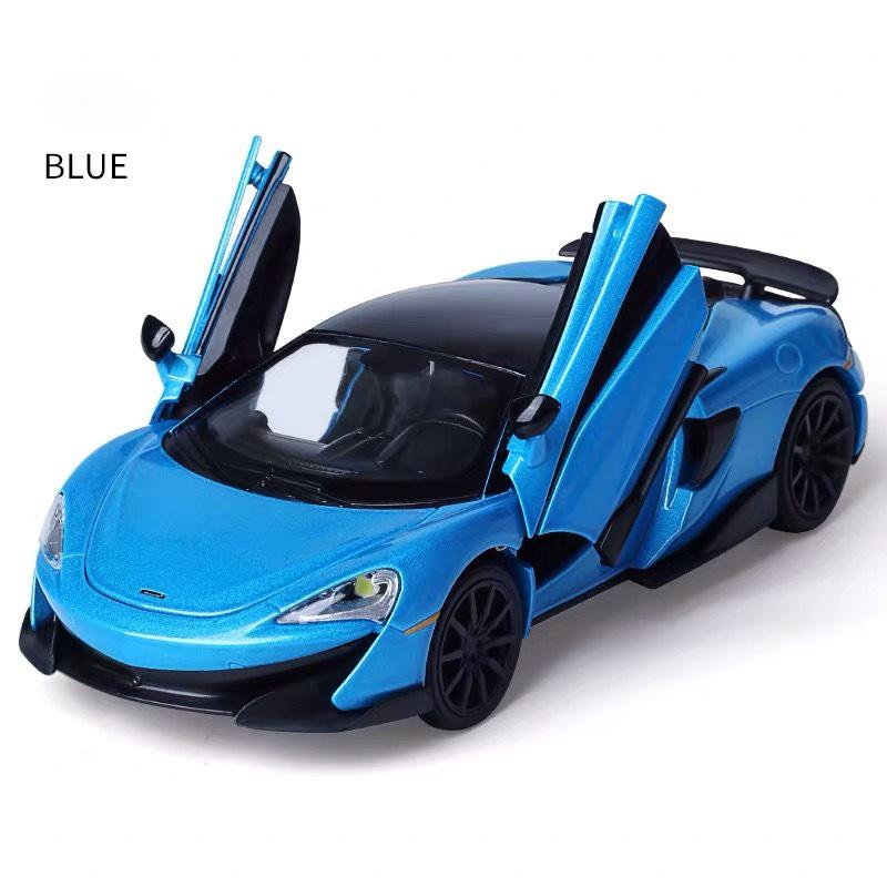 1/32 литой под давлением McLaren 600LT спортивная модель автомобиля игрушка сплав имитация звука свет инерционный суперкар игрушки транспортное средство для подарка