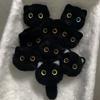 Cute Plush Black Cat Keychain Cartoon Doll Toy Pendant Keyring For Women Girls Bag Ornament Car Key Chain For Children Gifts