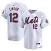 New York Mets Baseball Jersey Lindor 12 Embroidered Sportswear Unisex V-Neck Nylon Performance Tee