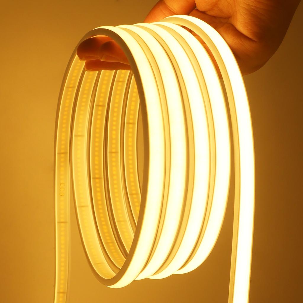 12V 24V COB Neon LED Strip 320 Leds M Waterproof High Brightness Flexible Ribbon Light 3000K 4000K 6000K For Home Decor 0.5M-20M