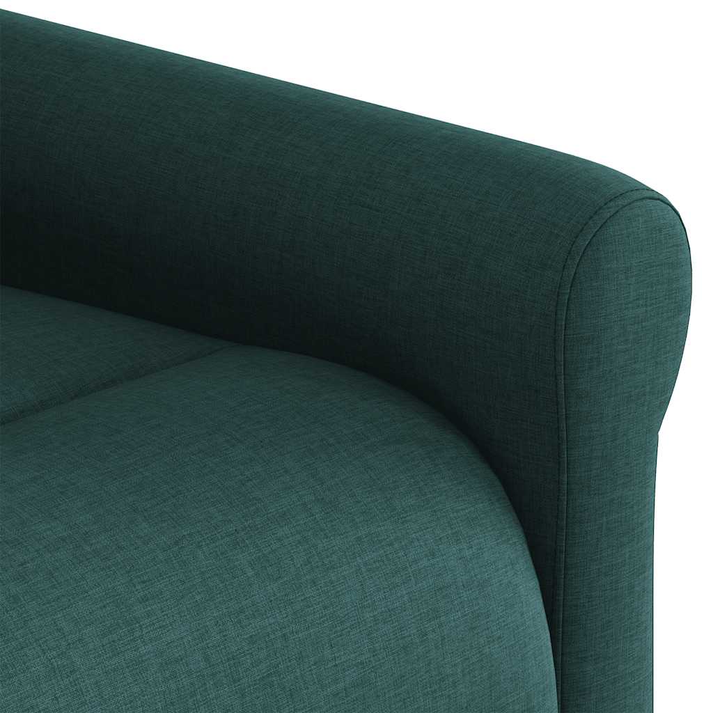 Recliner Chair with Rising Assistance Dark Green Fabric