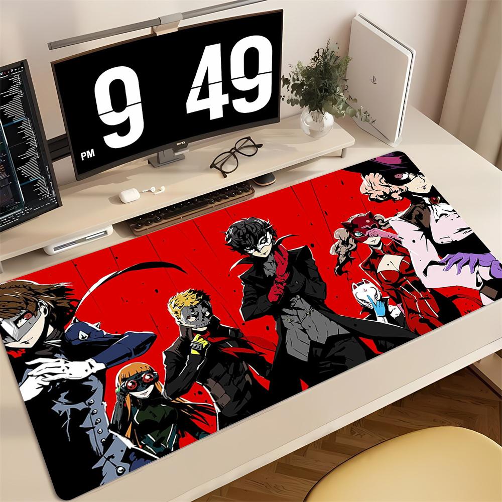 Desk Mat Gamer Mousepads P-persona 5 Pc Mouse Pad Office Desk Pads Large Mousepad Non-slip Mouse Mats For Computer gift XXL