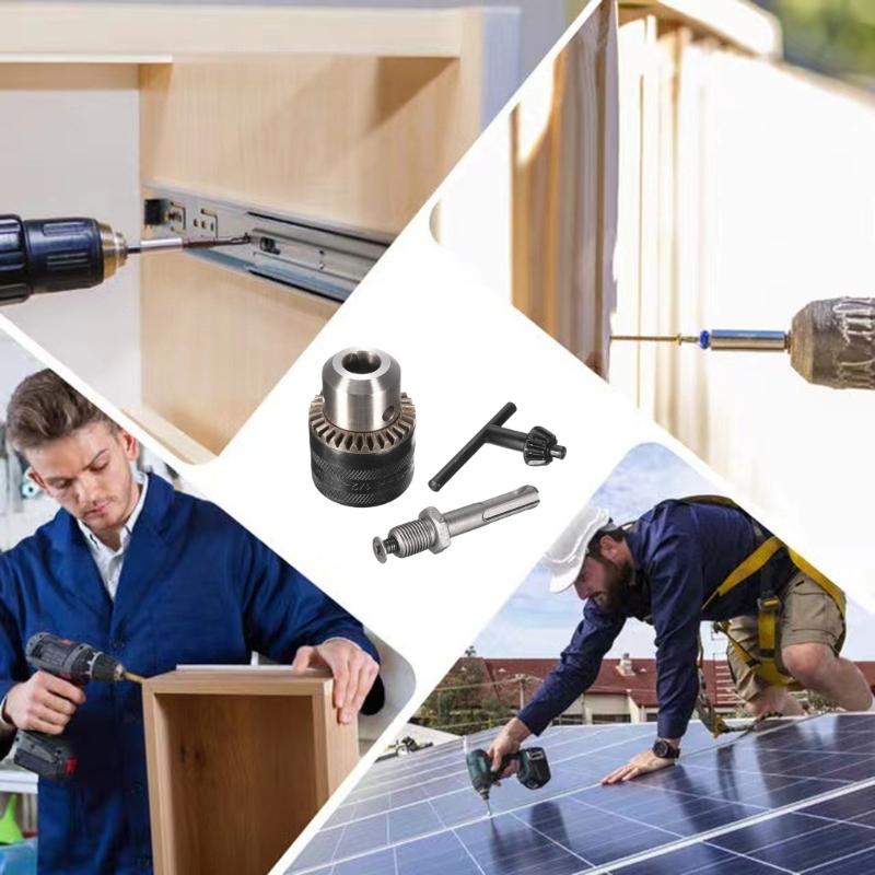 Набор из 3 шт. переходных патронов для дрели Адаптер для дрели Легко преобразует стандартные дрели для ремонта дома и работ по металлу