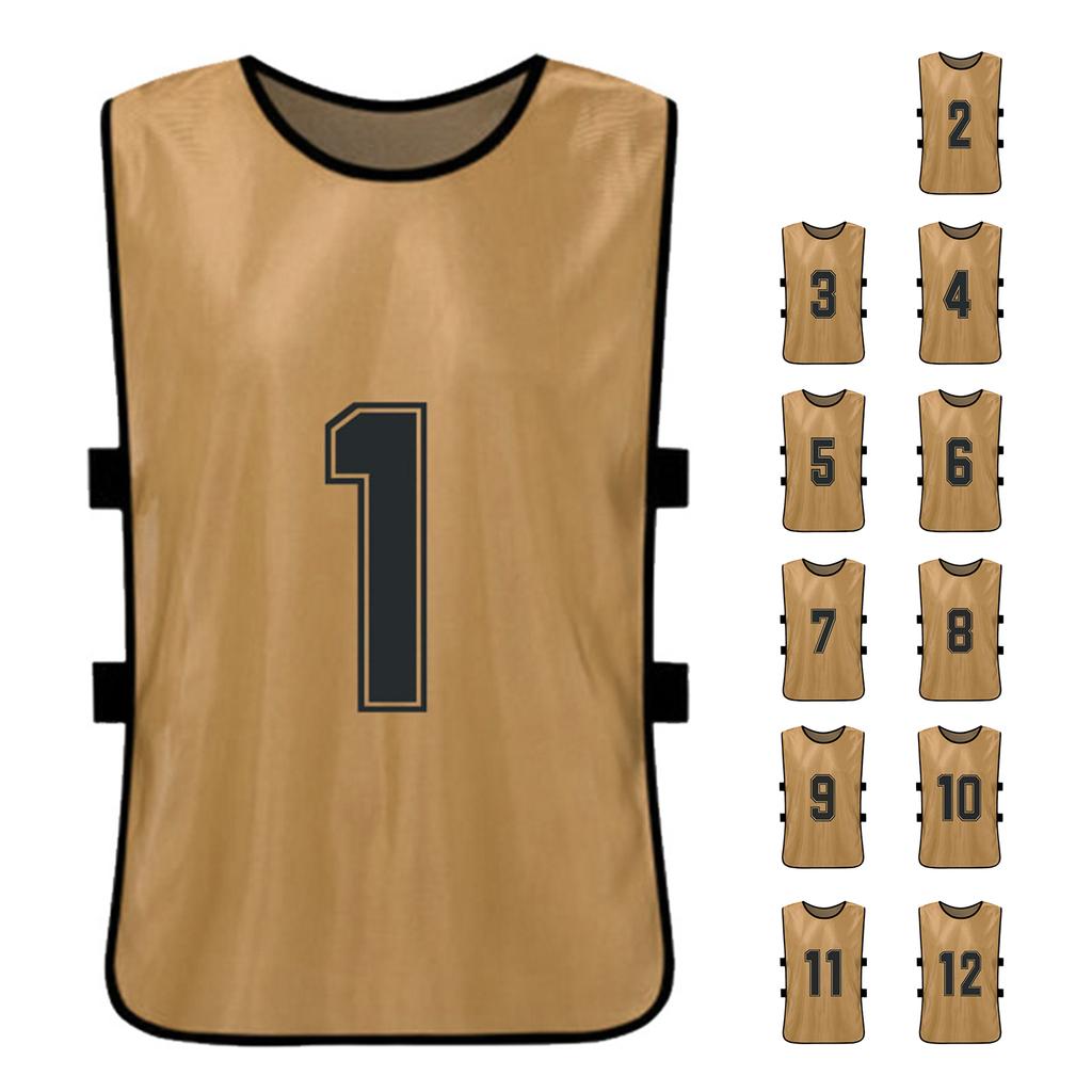 6PCS Kid S Football Pinnies Quick Drying Soccer Jerseys Youth Sports Scrimmage Basketball Team Training Numbered Bibs