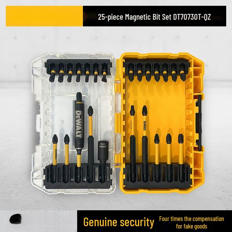 Набор бит для электрической отвертки - Сильно магнитные, Нескользящие, Высокая твердость, Крестовые (Phillips), Шестигранные (Hex), Torx, Вольфрамовая сталь.