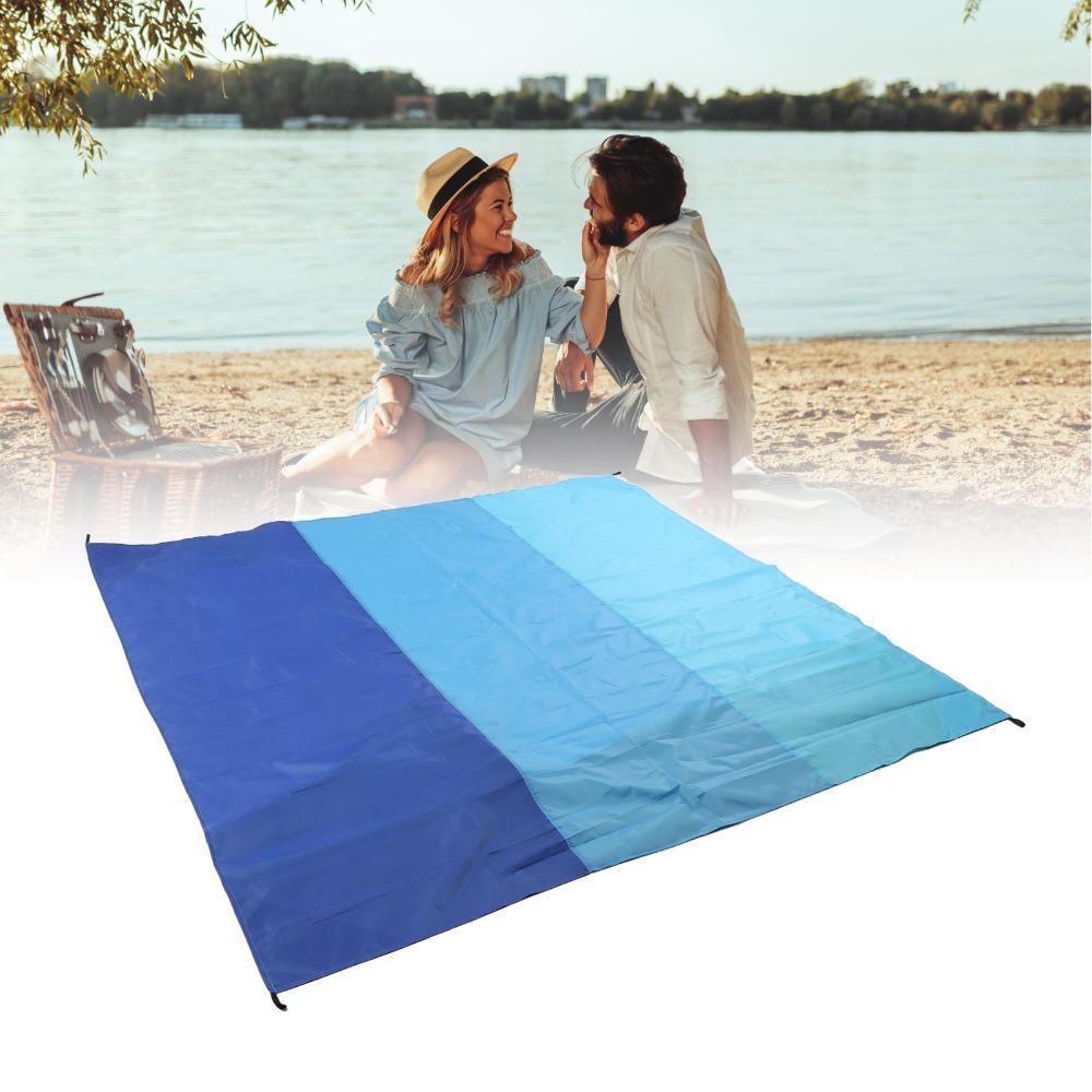 Blue Picnic Mat Sandproof Waterproof Outdoor Mat Quick Dry Camping Blanket Outdoor Gatherings