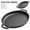 Cast Iron Non-Stick Pancake Pizza Pan Round Griddle For Crepes And Pizza with Dual Handles Kitchen Cooking Pot Cookware Fry Pan
