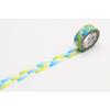 Masking tape fusion - Bleu et vert - 1,5 cm x 7 m