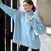 Женские базовые свитера, свободные водолазки, осень-зима 2023, мягкие теплые джемперы с длинными рукавами и повседневным вязаным топом, свитер оверсайз, пуловер, женский пуловер