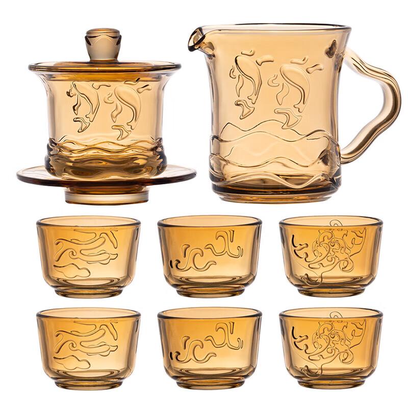Fish-in-Water Glass Teaware Set
