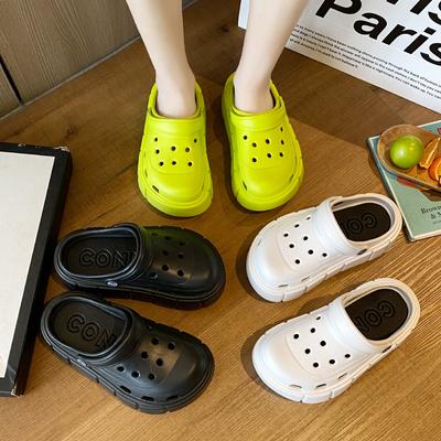 Летние модные женские тапочки на толстой подошве с противоскользящим покрытием, увеличивающие рост