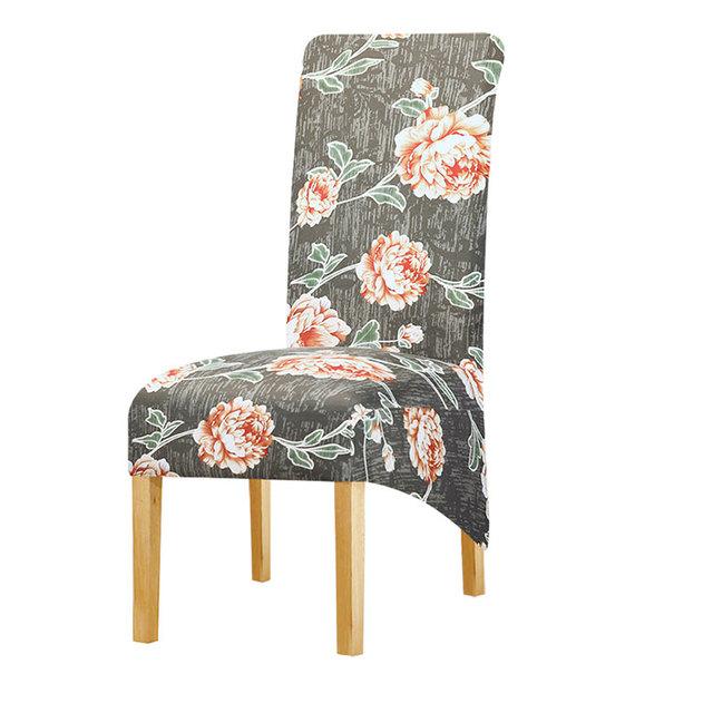 Чехол для стула большого размера с принтом, чехлы на длинные спинки, чехлы для стульев для обеденного стола, для дома, ресторана, отеля, вечеринки, свадьбы, банкета
