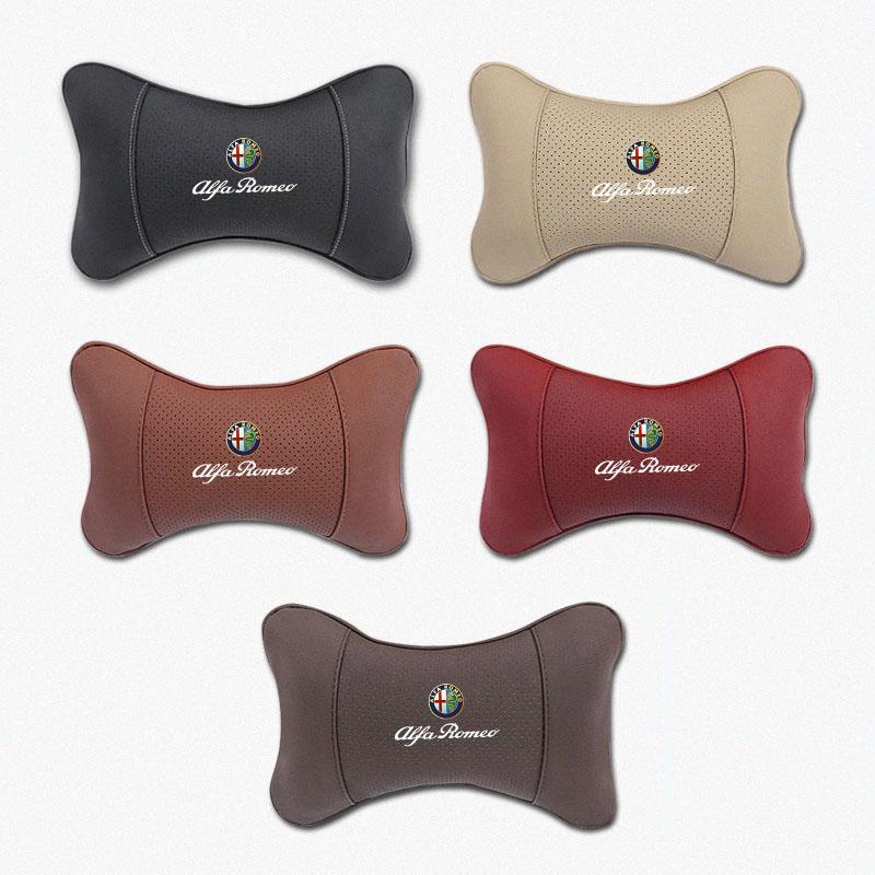 For Alfa Romeo Car Seat Headrest Neck Pillow Auto Interior Accessories For Alfa Romeo Giulietta GT 159 147 156 Mito Brera Giulia