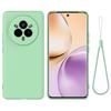 For Realme 14 Pro+ 5G Liquid Silicone Case Phone Back Cover with Hand Strap