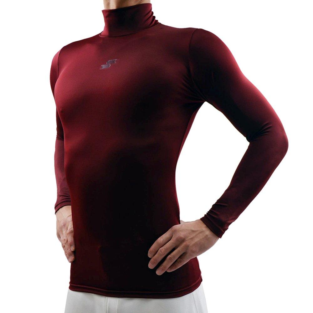SSK Baseball Fitted High Long General Dark Size BU1516HL Undershirt, Neck, Sleeve, Use, (22) Red, L,
