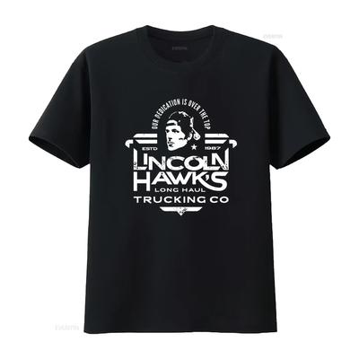 Футболка Lincoln Hawks Long Haul Trucking Co Сверху Забота Основана в 1987 году Принт винтажный Стирка графический Мягкий
