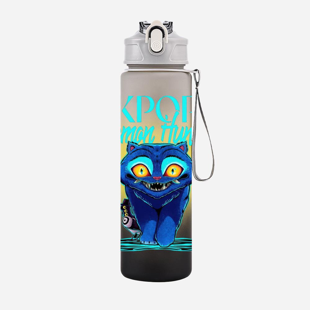 750Ml Water Bottler K-Pop Demon Hunters Printed Character Water Cup Large Capacity Outdoor Portable Rope Drinking Bottle for Boy Girl Gift
