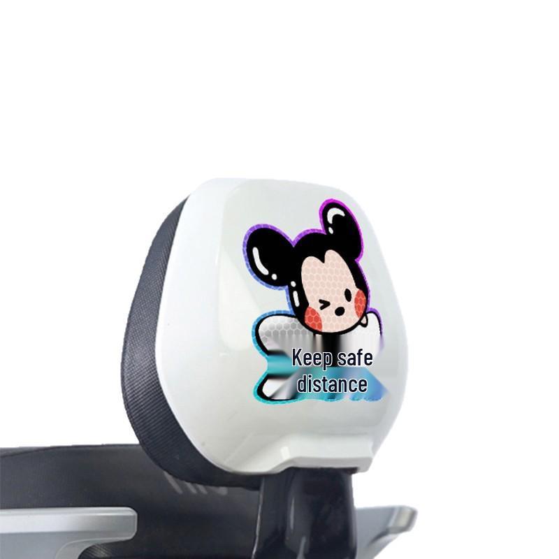 Светоотражающая мультяшная наклейка для электромобилей - «Пожалуйста, выключите дальний свет» и «Соблюдайте дистанцию» автомобильные наклейки защита от царапин.