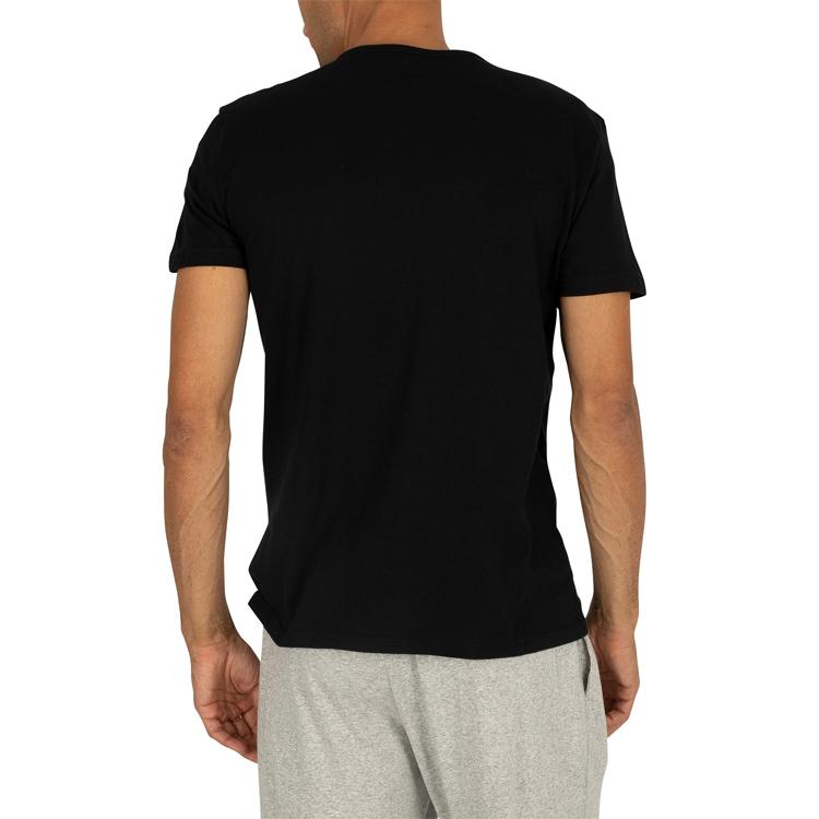 EMPORIO ARMANI T Shirts Men's Black 2 Pack Crew Neck Thin Straight Fit 111647-CC722-07320