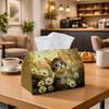 1pc Aesthetic Soft Animal Tissue Box-Cute Cat Kitten & Daisy Flower,Durable Napkin Organizer for Car,Kitchen,Dining,Home Decor-Decorative Tabletop Par