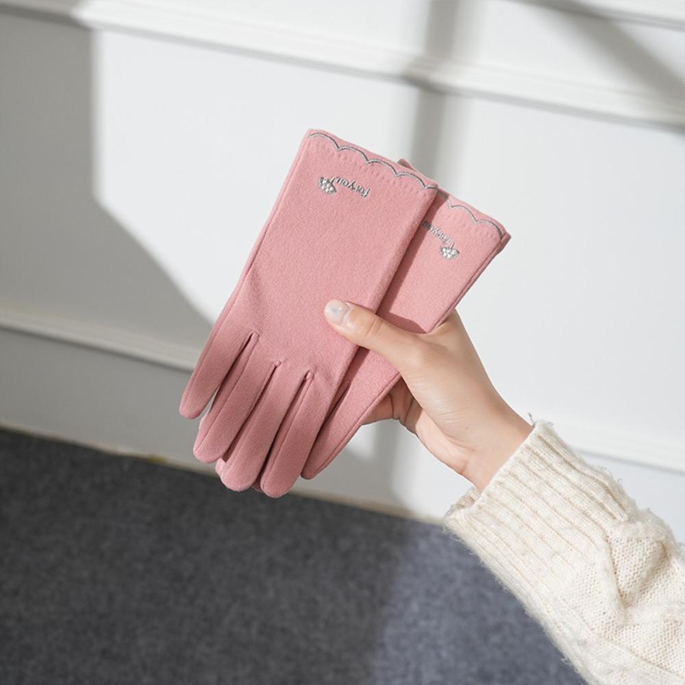 С теплой подкладкой женские теплые перчатки сенсорные зимние перчатки для занятий спортом на открытом воздухе