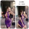 Long night long sexy underwear large size can tear one-piece hip-wrapped mesh jacket hollow perspective tight nightdress women 533