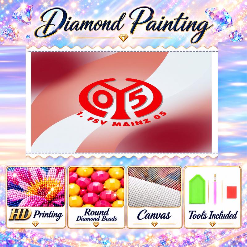 Mainz FC Diamond Painting Kit 5D Full Drill DIY Diamond Mosaic Wall Art Home Decor