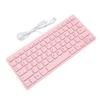 Small Wired Keyboard Roseate Quiet USB 78 Keys Computer Keyboard with Anti Slip Foot Pads for Gaming Working German