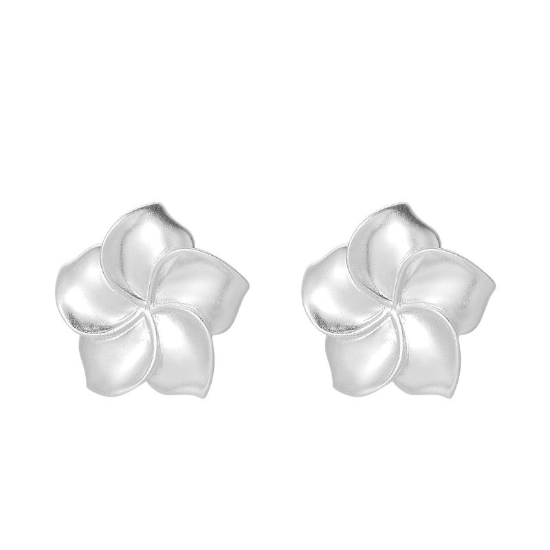 Серьги Matte Flower, Серьги Frangipani, Элегантные серьги Niche, Свежие