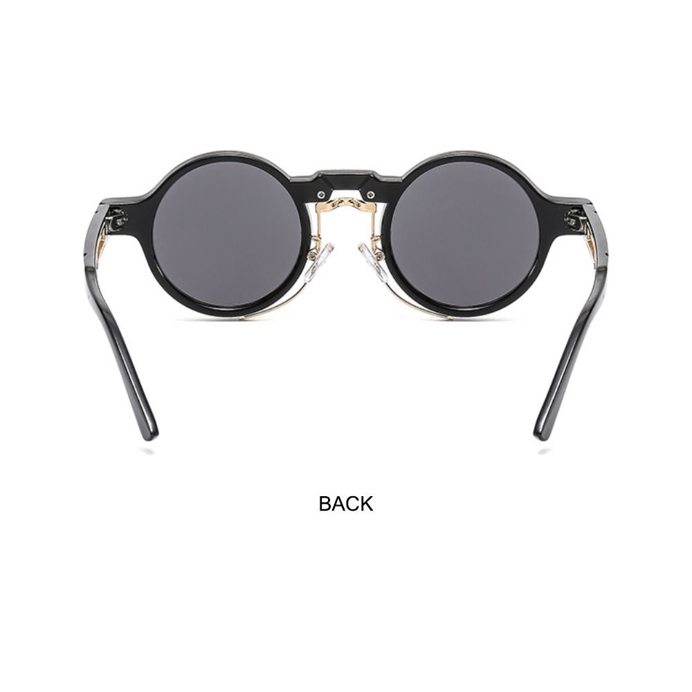 Trendy Round Sunglasses Small UV400 Protection Punk Y2K Gradient Shades for Women Men