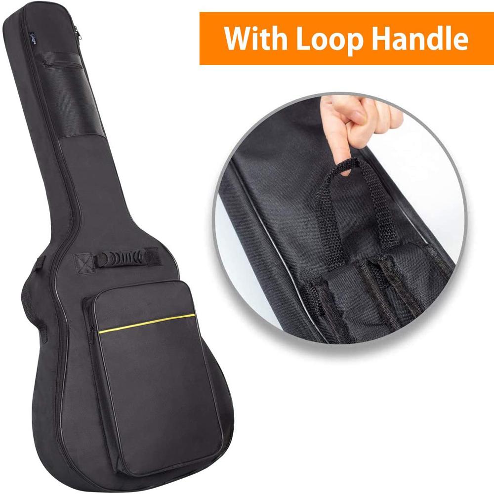 Acoustic Guitar 41" Waterproof Guitar Bag Double Shoulder Straps Guitar Backpack Instrument Bags