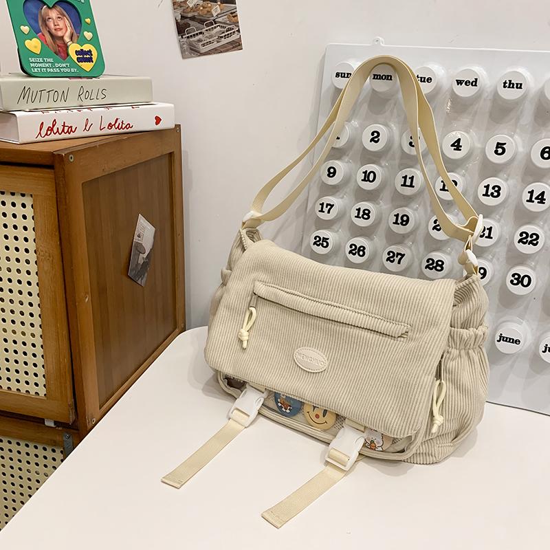 Сумка через плечо в студенческом стиле, женская сумка-мессенджер, студенческая сумка через плечо большой вместимости