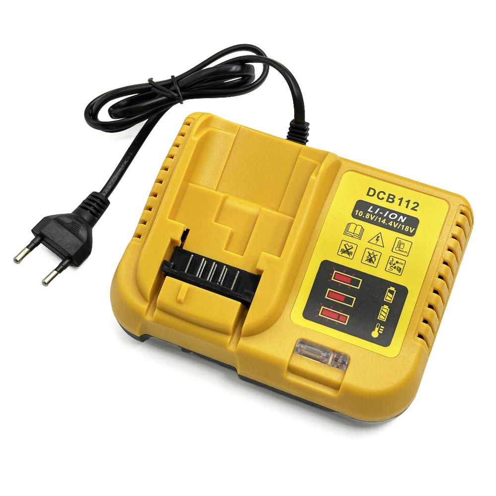 Зарядное устройство для аккумулятора EU DCB111 на замену для DeWalt 11V 11V Литий-ионного аккумулятора DCB118 DCB111 DCB111 DCB611(Батарея в комплект не входит)