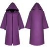 Взрослый Детский Однотонный Плащ Ведьмы Вампира с Капюшоном Хэллоуин Маскарадный Плащ